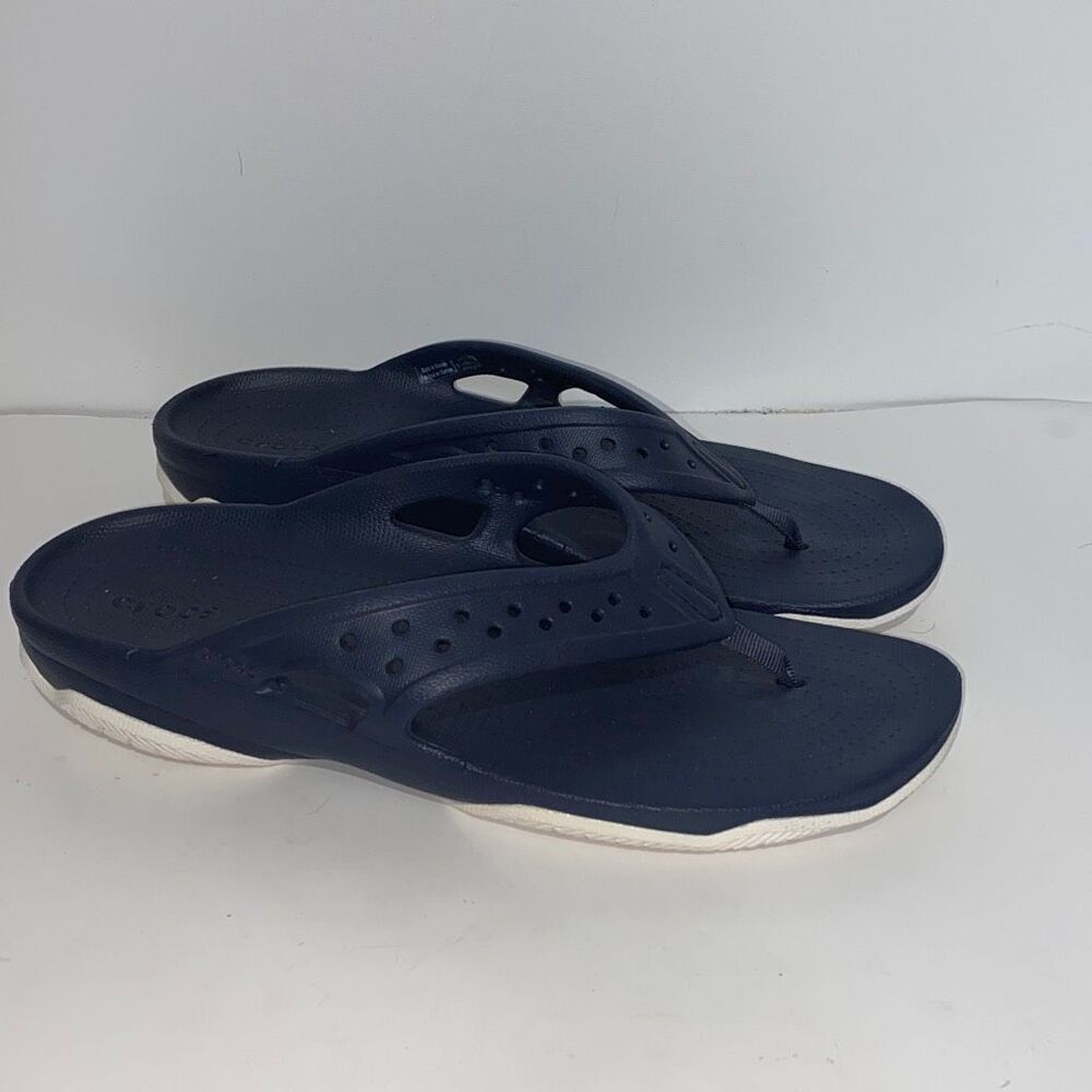 Crocs Men's‎ Classic All Terrain Iconic Comfort Flip Flop In Blue Size 8